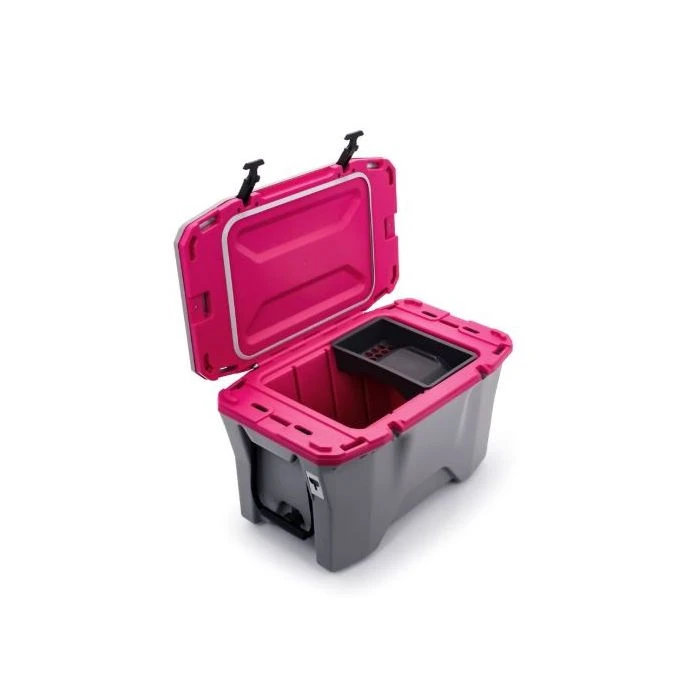 Camco Currituck 30 Quart Gray/Magenta Cooler 3 Camco Currituck 30 Quart Gray/Magenta Cooler