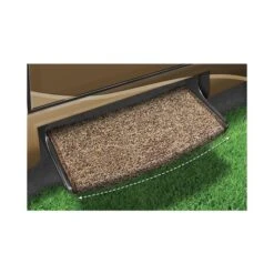 Prest-O-Fit Brown 22" Wraparound Radius RV Step Rug