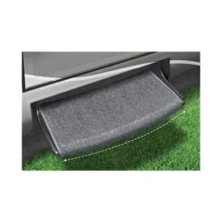 Prest-O-Fit Stone Gray 22" Wraparound Radius RV Step Rug