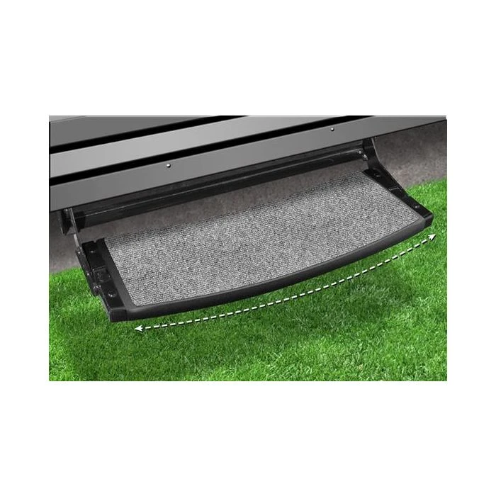 Prest-O-Fit Castle Gray 22" Outrigger Radius RV Step Rug 3 Prest-O-Fit Castle Gray 22" Outrigger Radius RV Step Rug