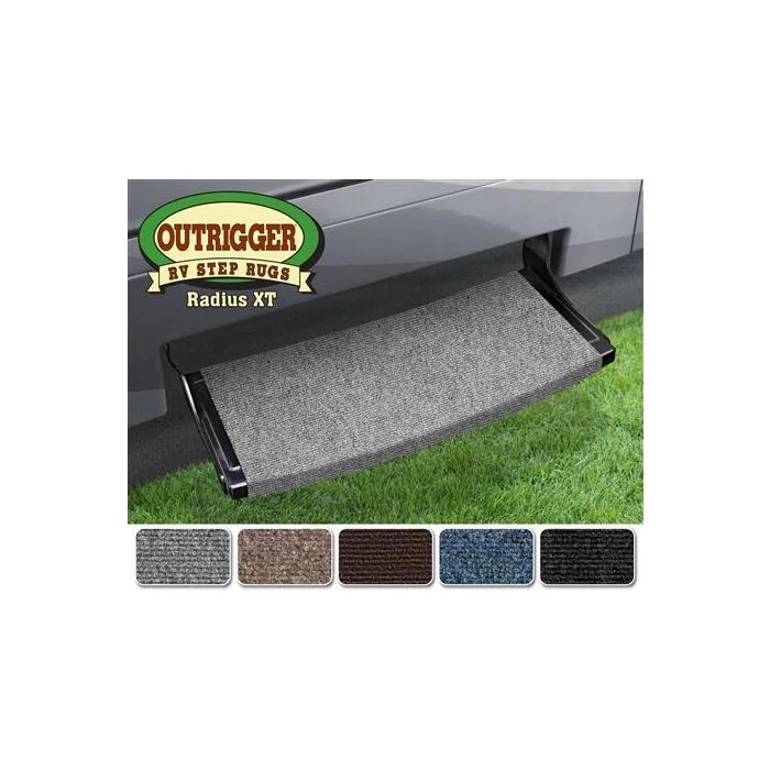 Prest-O-Fit Castle Gray 22" Outrigger Wraparound Radius XT RV Step Rug 3 Prest-O-Fit Castle Gray 22" Outrigger Wraparound Radius XT RV Step Rug