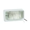 Bargman Compact White/Clear Porch Light