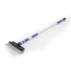 Camco RV Flow-Through Wash Brush W/ Adjustable Teardrop Shaped Aluminum Handle 47"-74" L