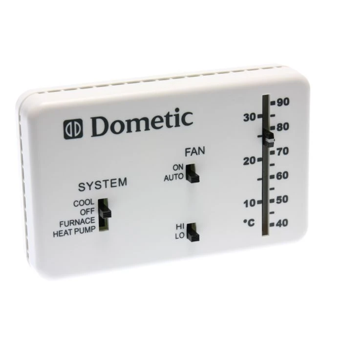 Dometic Polar White Analog Cool/Furnace Thermostat/Heat Pump 3 Dometic Polar White Analog Cool/Furnace Thermostat/Heat Pump