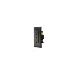 RV Designer Black GFCI Dual Outlet With Cover-Plate