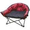 Kuma Lazy Bear Dog Bed Chair - Red & Black Plaid -Husky Houses Shop km dg rpb 2