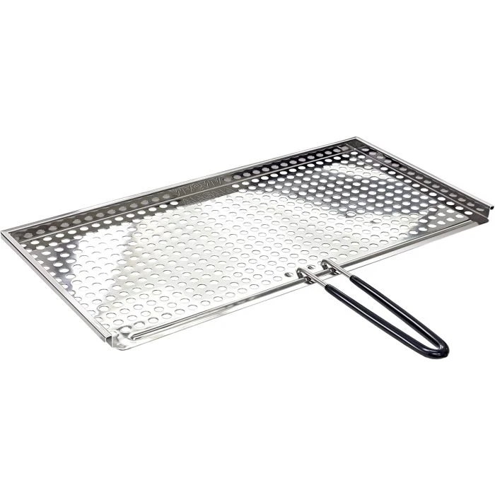 Magma Products 8" X 17" Fish & Veggie Stainless Steel Grill Tray W/Removable Handle 3 Magma Products 8" X 17" Fish & Veggie Stainless Steel Grill Tray W/Removable Handle
